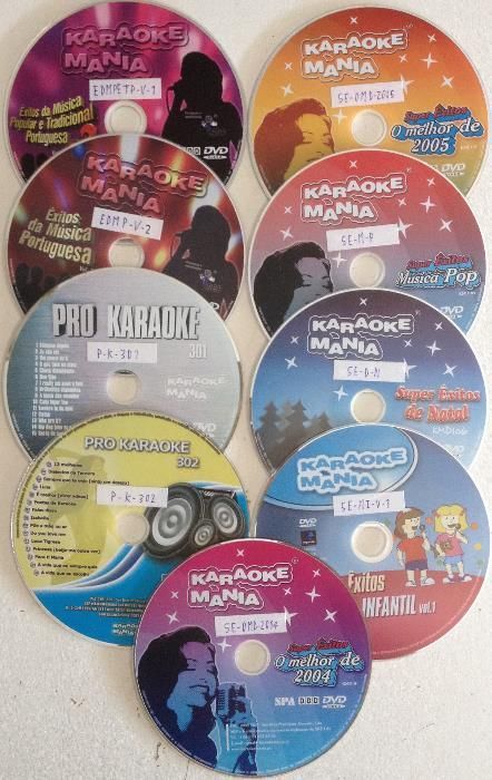 Coleção de Dvds de karaoke