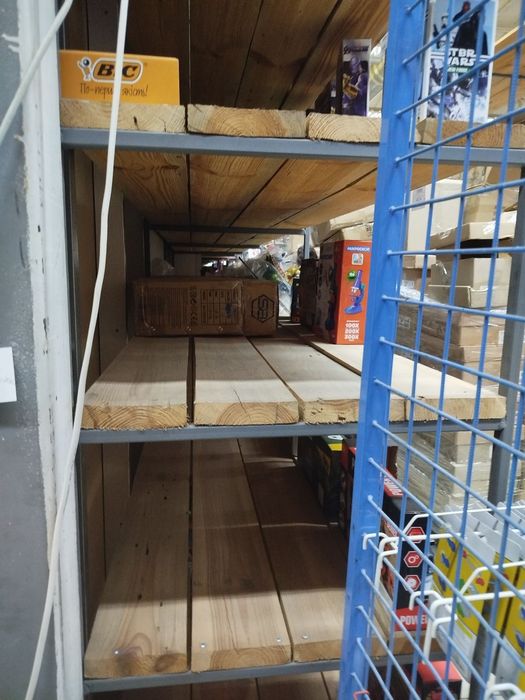 Стелаж складський метал+ дерево