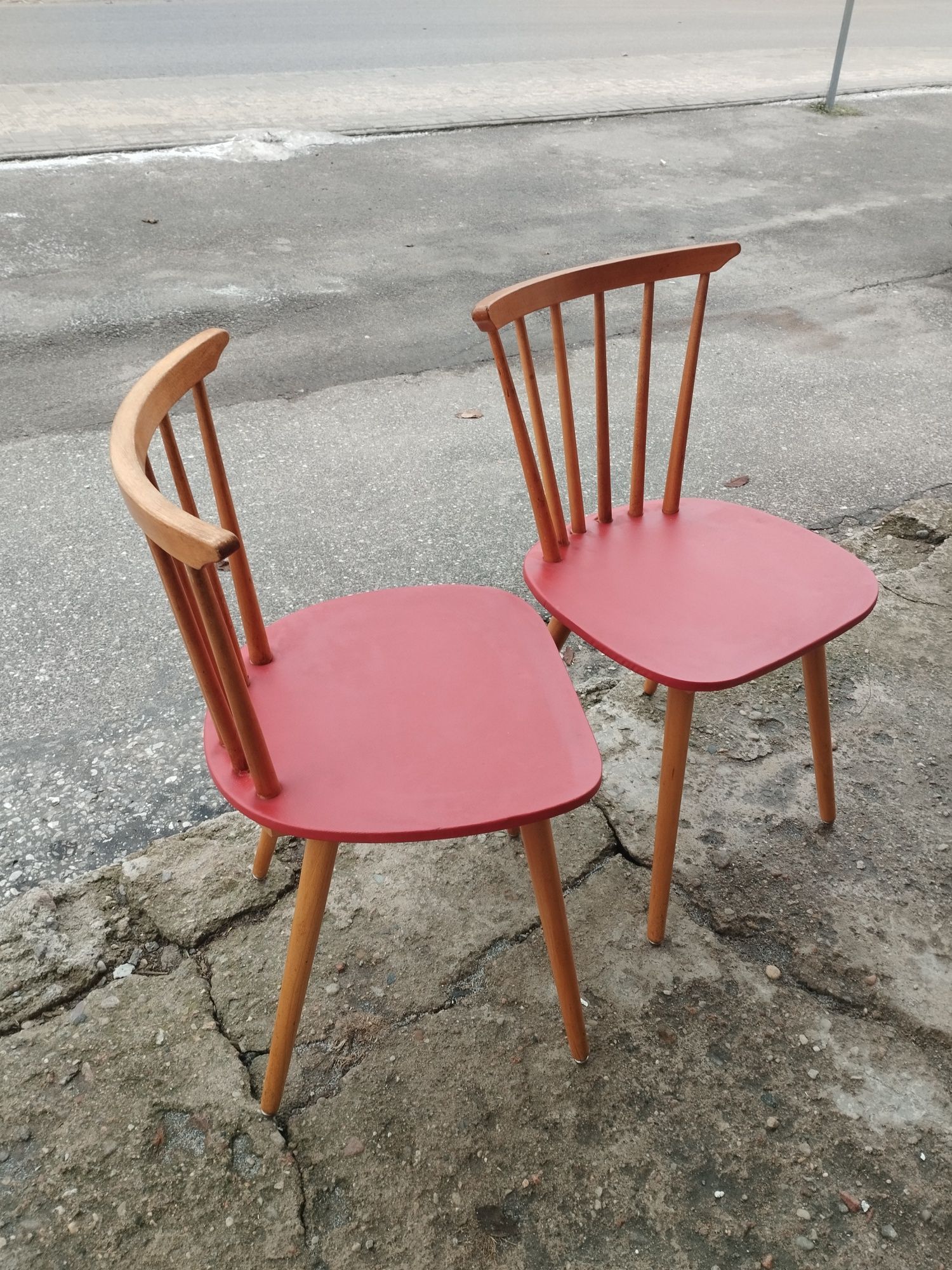 Krzesło patyczak PRL krzesła drewniane patyczak PRL vintage