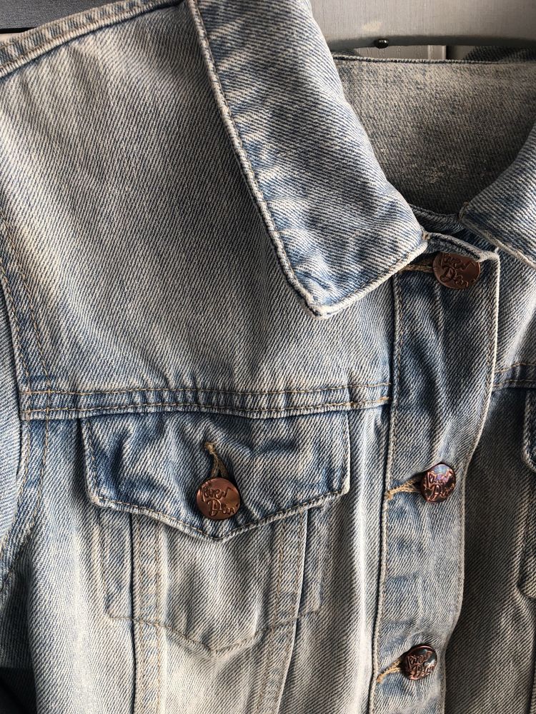 Kurtka jeansowa jasny jeans katana vintage