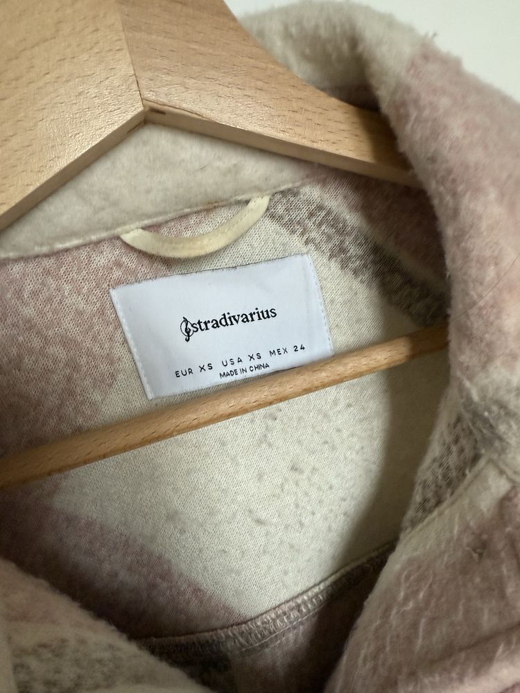 Kurtka koszulowa krata Stradivarius XS/34 oversize wiosenna