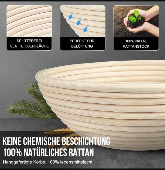 Walfos Koszyk do pieczenia chleba owalny 25 cm