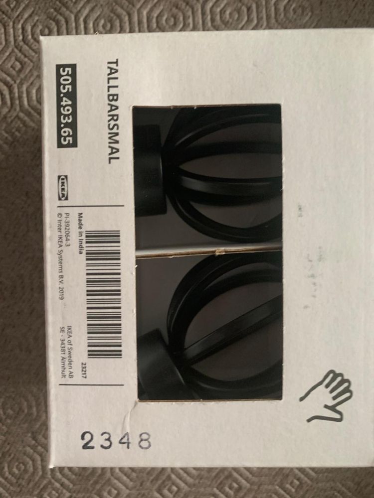 Varão preto extensivel para cortinados