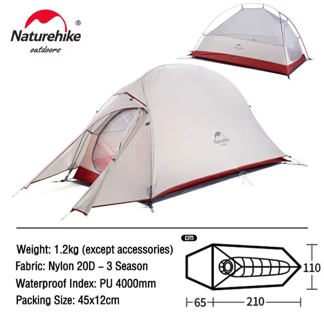 Намети палатки naturehike cloud up 1,  cloud up 2  10D, cloud river