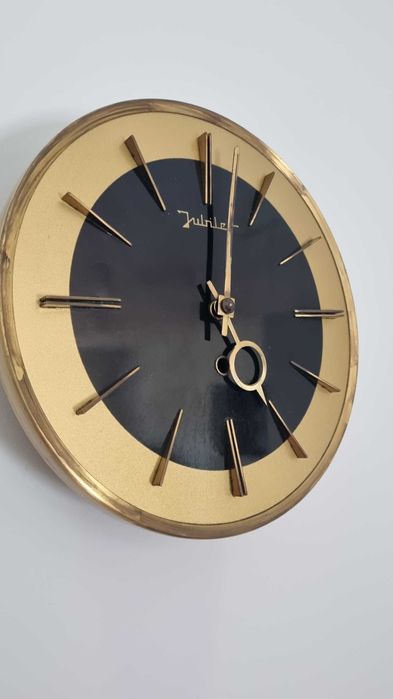 Zegar wiszący Jubiler Lata 60 Design PRL sprawny Vintage Retro
