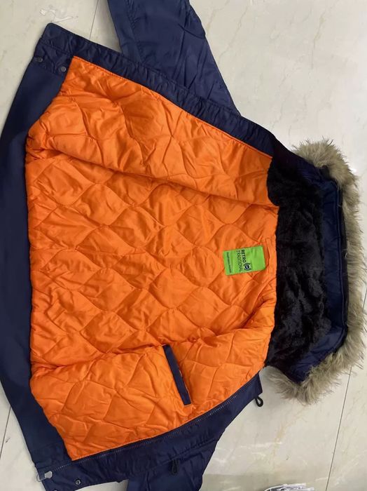 Куртка Аляска, парка короткая с капюшоном и натуральным мехом