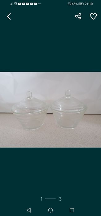 Cukiernica PRL przezroczyste szkło