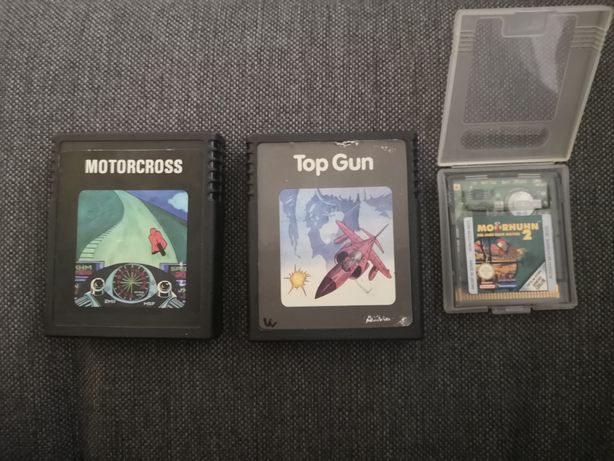 Atari 2600 gry TOP GUN i MOTOCROSS i Game boy