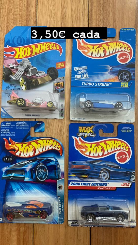 Hot wheels em cartela