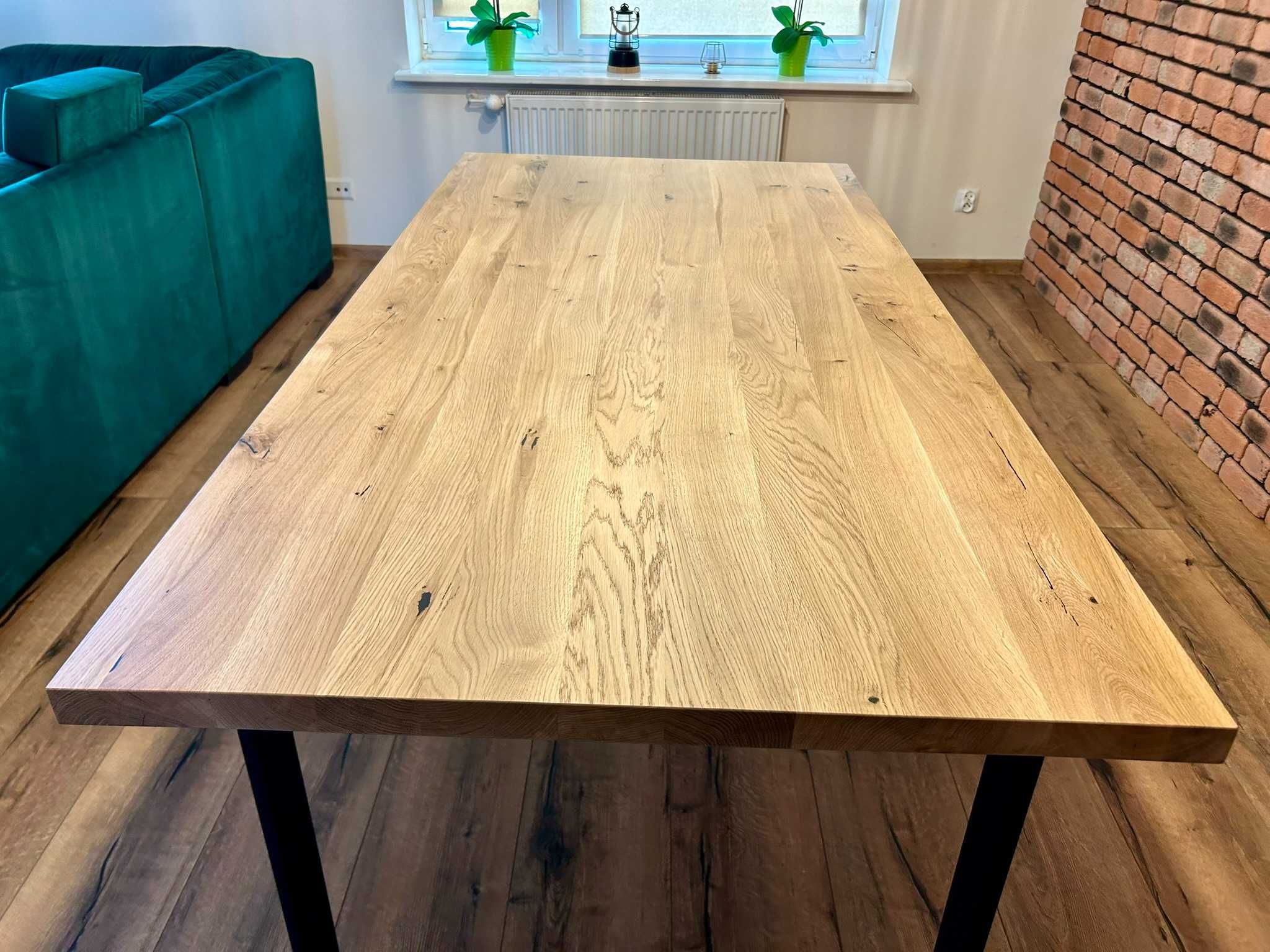 Stół dębowy loft 200x90 cm – dostępny od ręki!