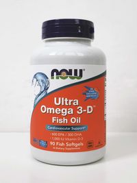 Рыбий жир омега-3 Now Foods Ultra Omega 3-D, 90 капсул