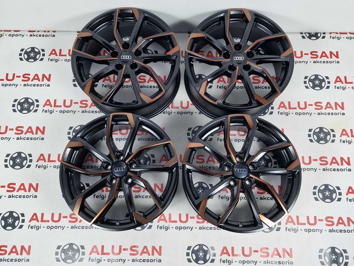 NOWE oryginalne alufelgi AUDI 19" 5x112 A4 A5 A6 A8 Q5 Q7 Czarny Miedz