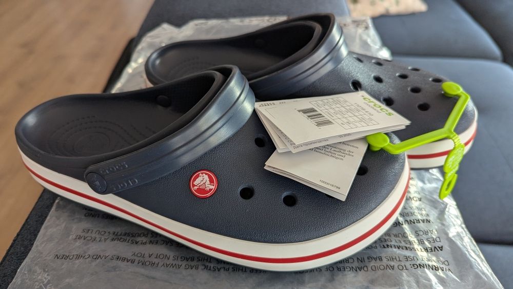 Crocs laczki niebieskie navy blue nowe 42/43