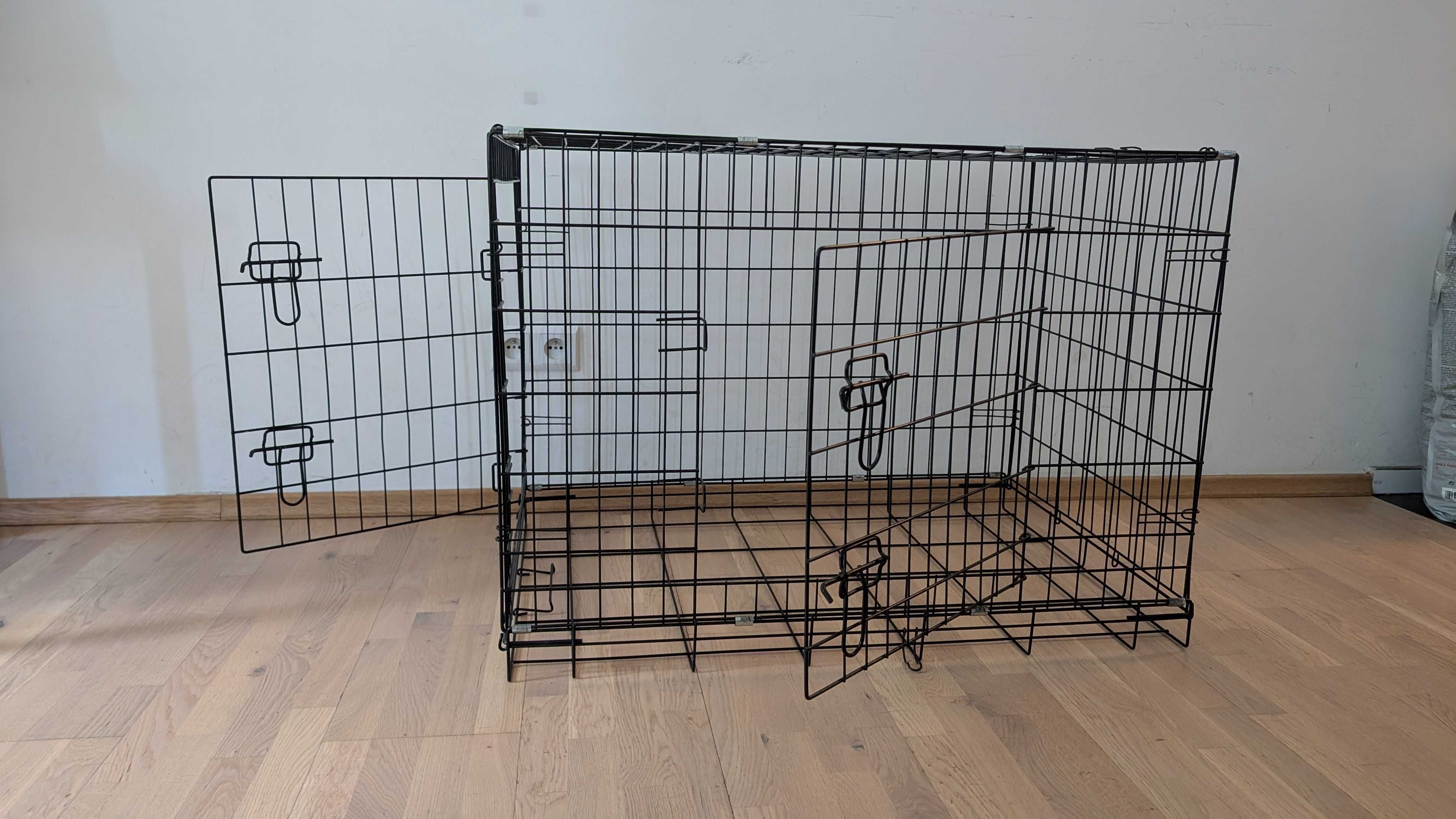 Zestaw Metalowa Klatka dla Psa XL (91x62x65cm) + MATERAC + POKROWIEC