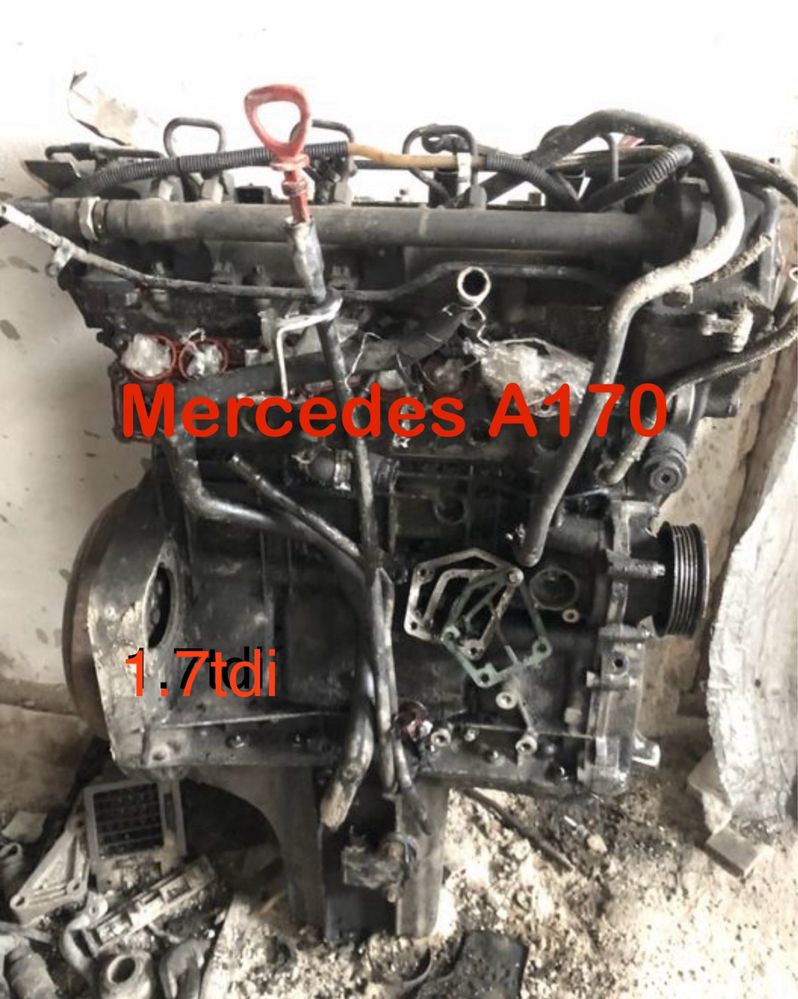 Двигатель Мерседес А170. ГБЦ, форсунки Mercedes A170. 1.7 дизель