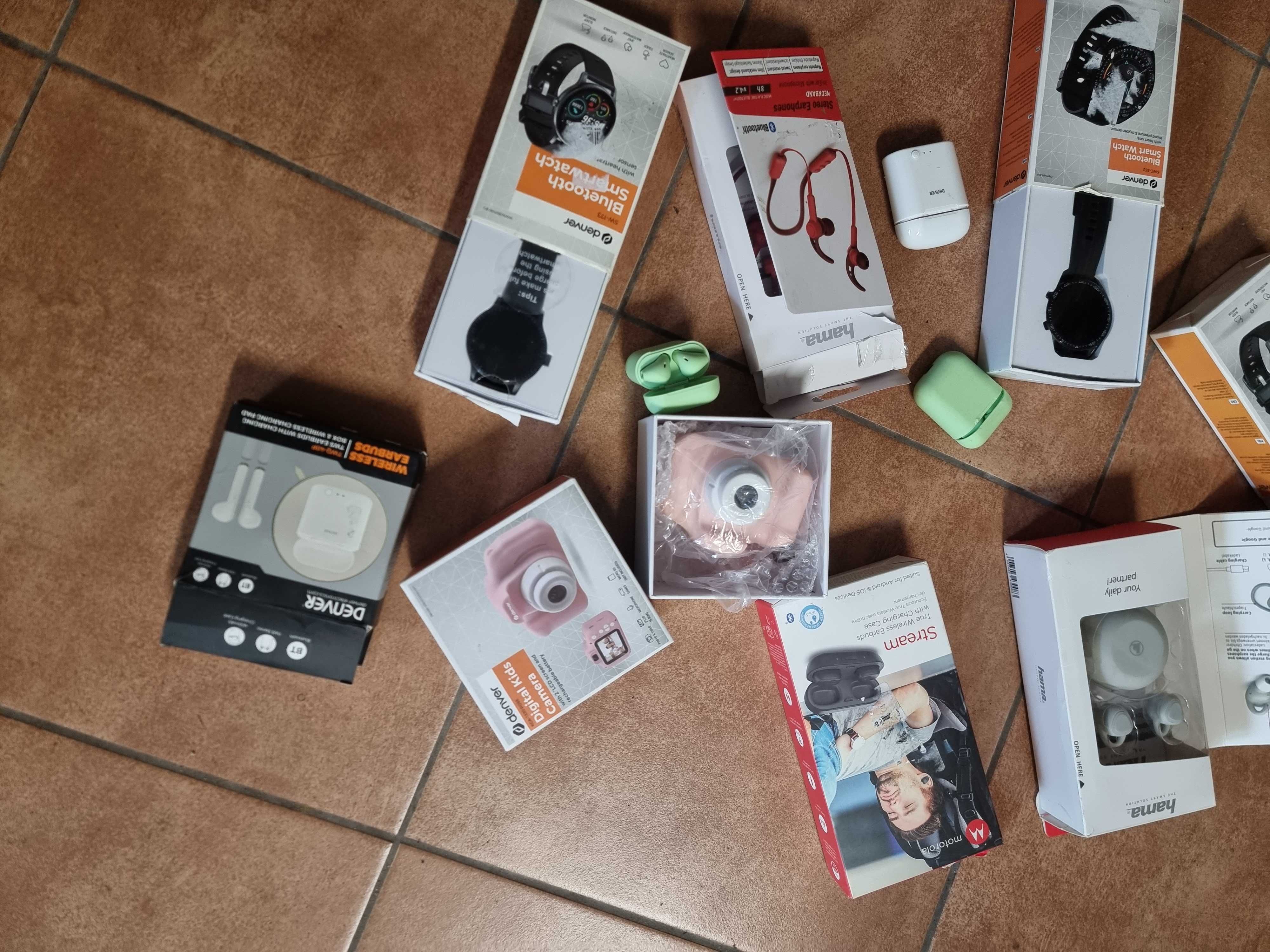 Mix elektroniki smartwatch sluchawki bluetooth itp zwroty