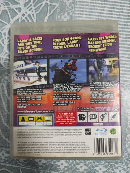 Jogo PS3 Leisure suit Larry Box Office Bust