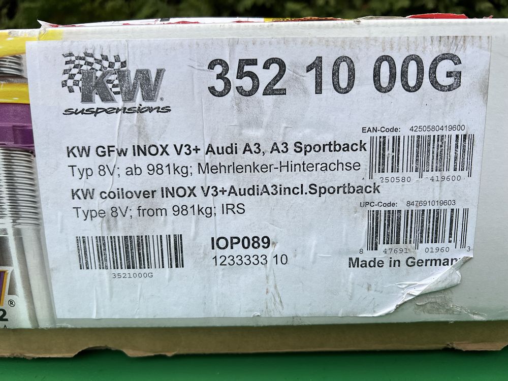 Zawieszenie gwintowane h&r golf 7, a3 8V ,leon 5F KW Bilstein b16
