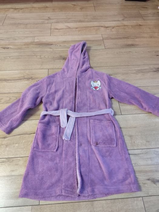 Szlafrok dziewczęcy fioletowy