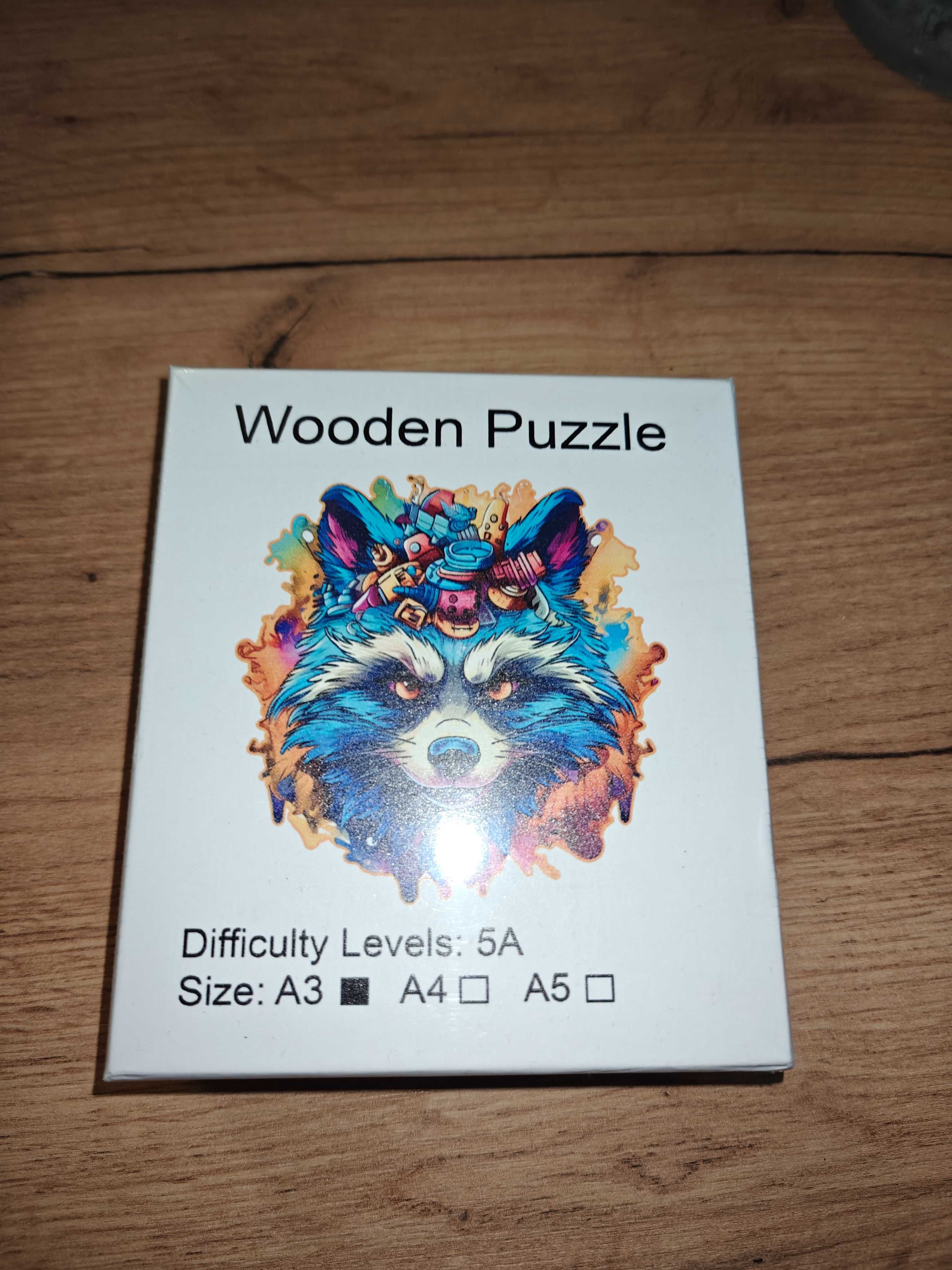 Piękne Puzzle drewniane - świetna jakość - SZOP - NOWE - A3