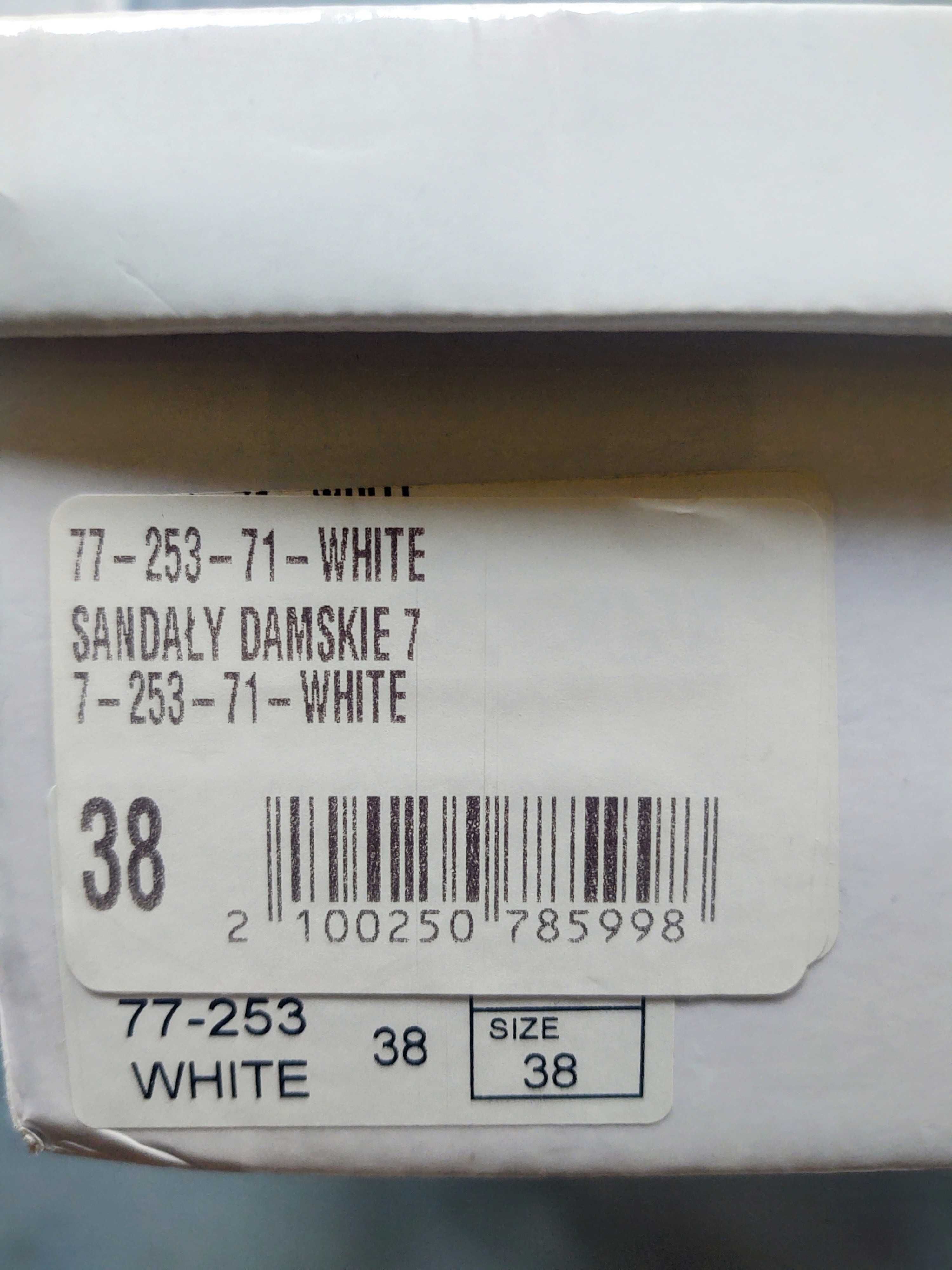 Wiązane nowe sandały na koturnie - espadryle r. 38