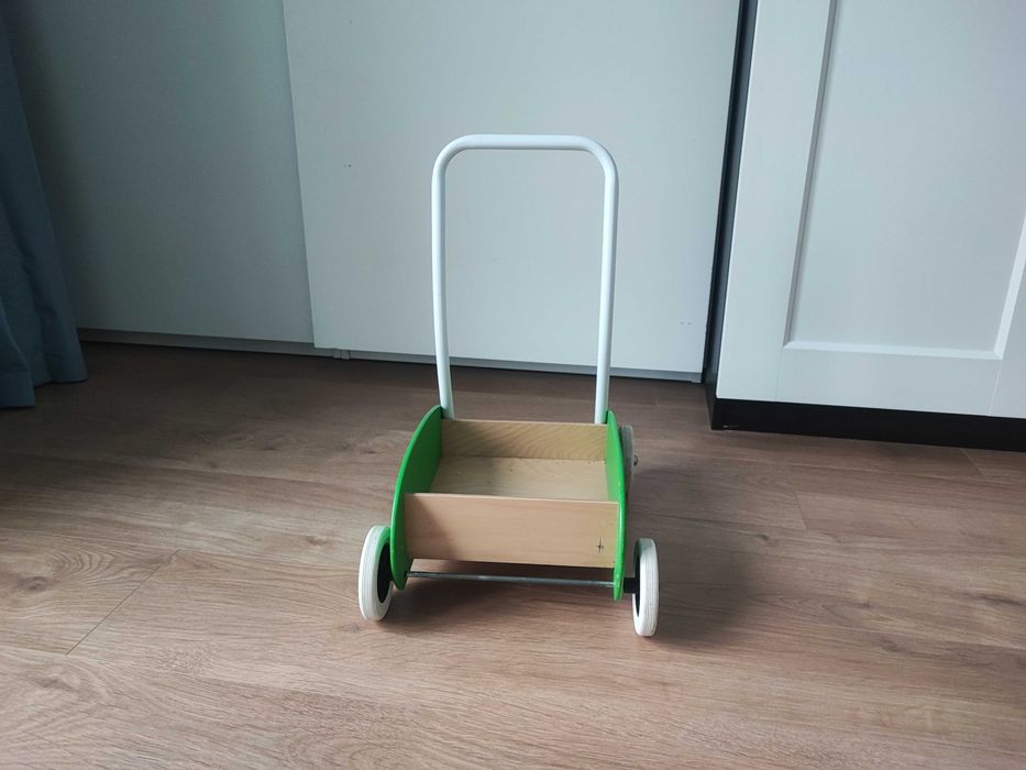 Wózek drewniany pchacz chodzik Ikea Mula dziecięcy