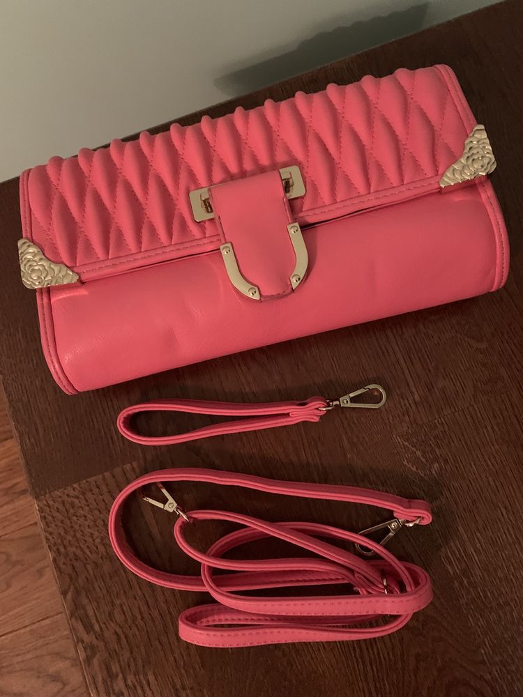 Рюкзак жіночий/клатч рожевий/клатч в стилі hermes