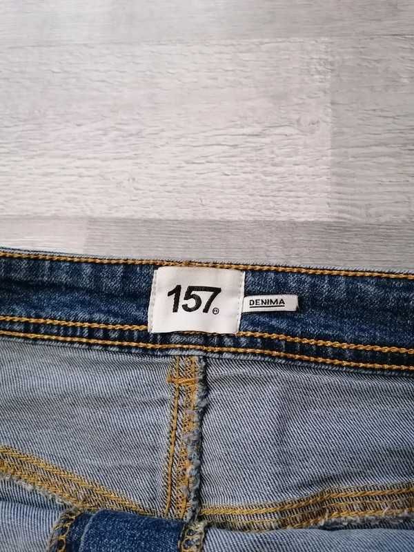 jeansowa dżinsowa spódnica spódniczka z guzikami na środku M zapinana
