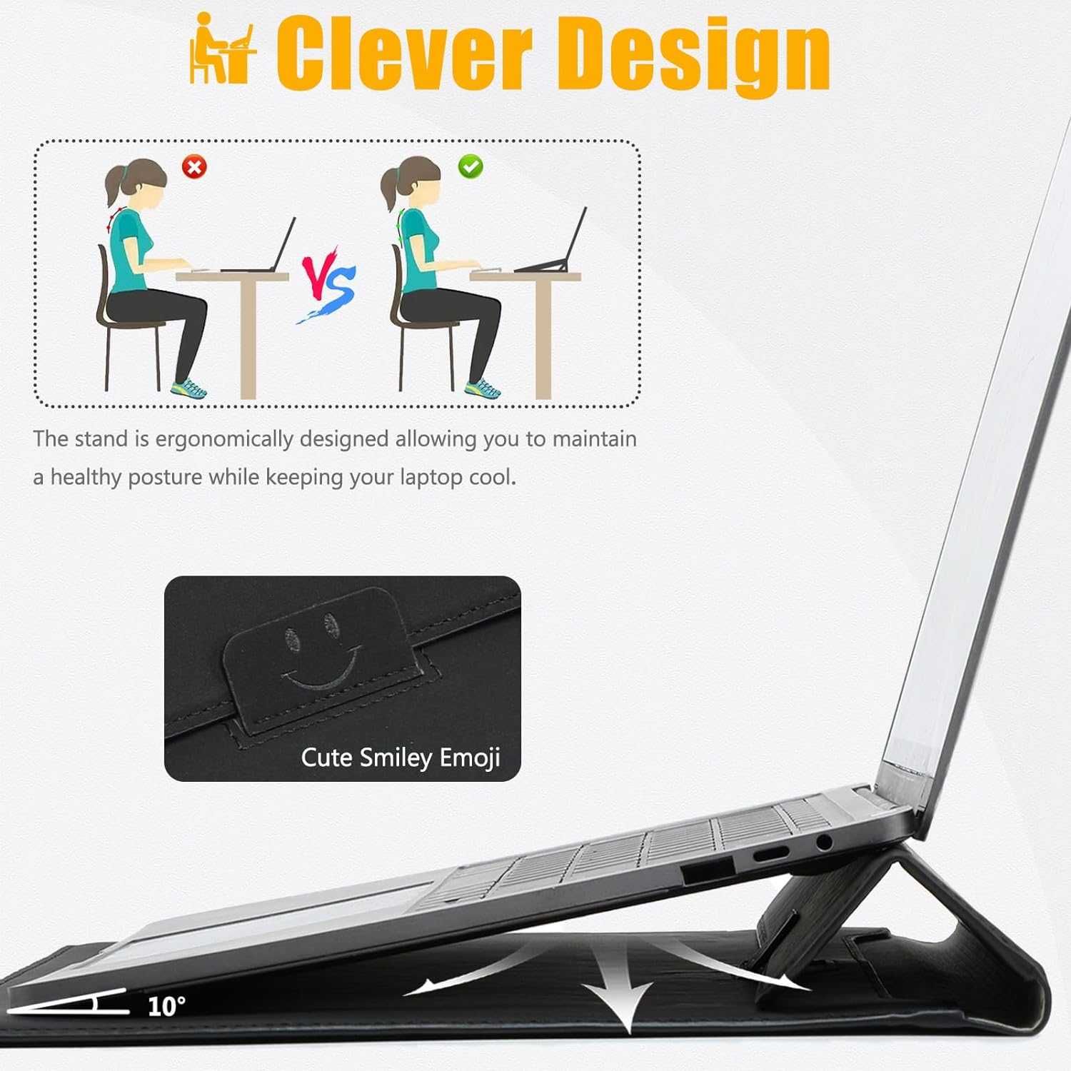 HYZUO torba na laptopa 15" HP Dell Macbook LENOVO Asus HP + organizer