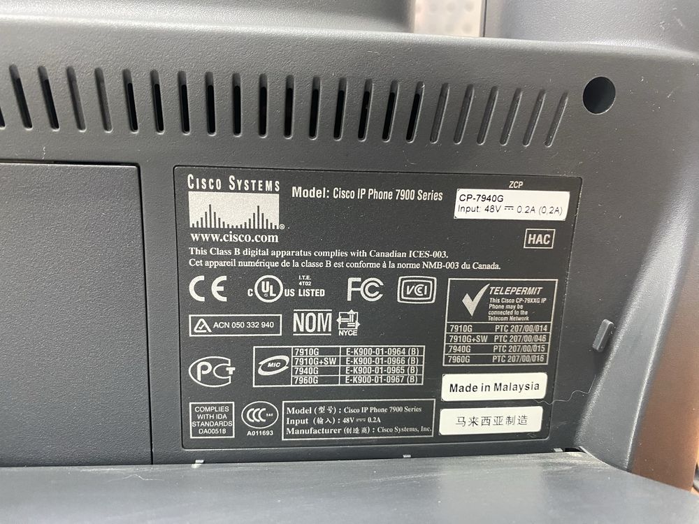 Ip телефон cisco 7940g poe без БП