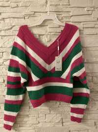Sweter bluza kardigan wzór Zara z metką