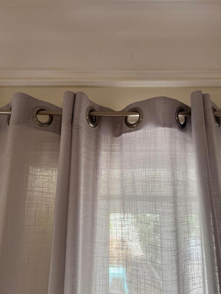 Cortinas linho cinza + varão