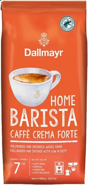 Кава в зернах Dallmayr Home Barista Caffe Crema Forte 1кг