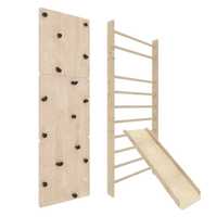 Drabinka gimnastyczna drewniana Start Plus + ścianka wspinaczkowa