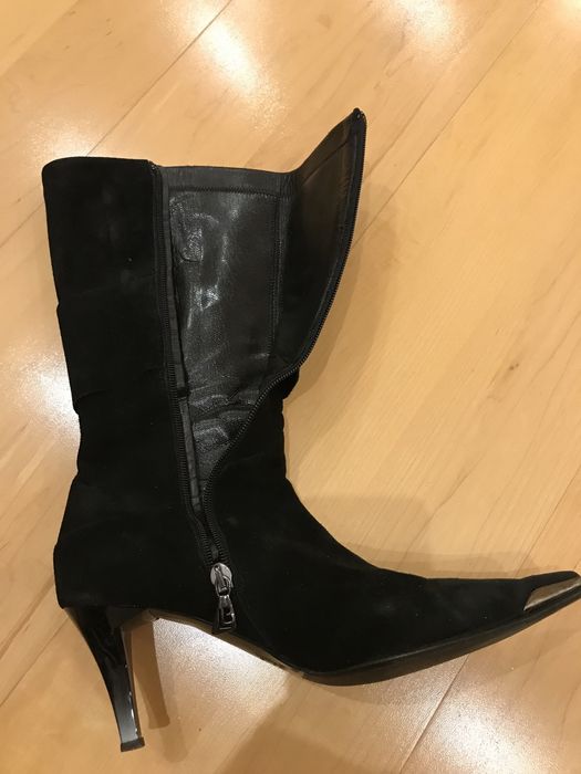 Сапоги женские межсезонные замшевые внутри из натуральной кожи Loriblu