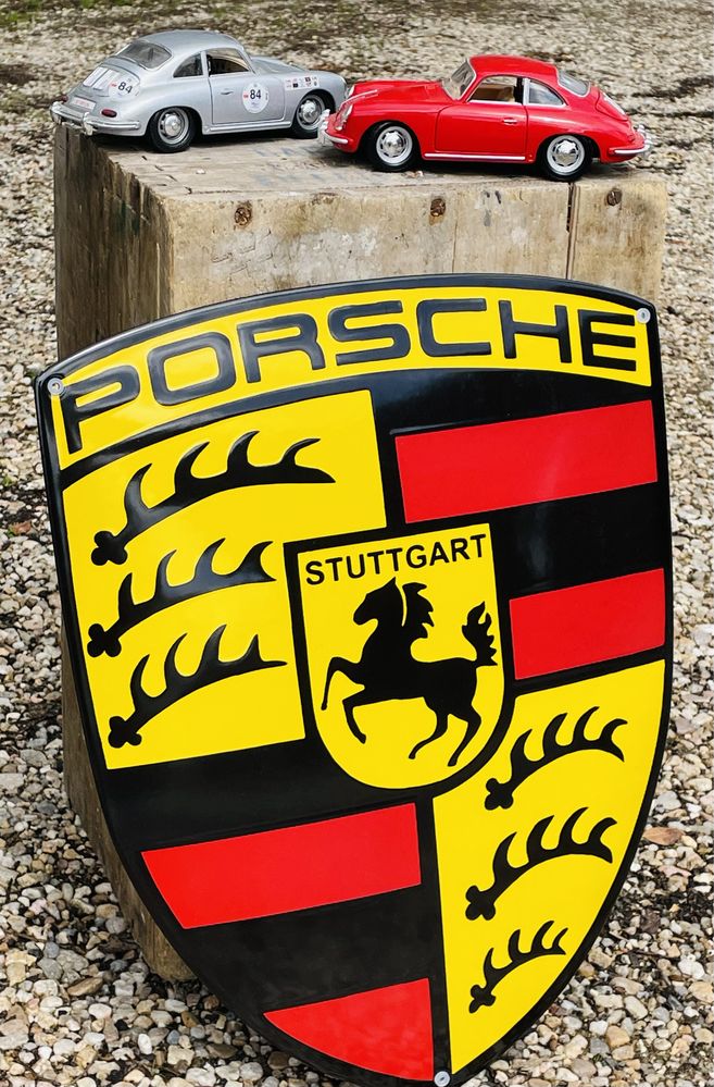 PORSCHE placa esmaltada 45x36cm