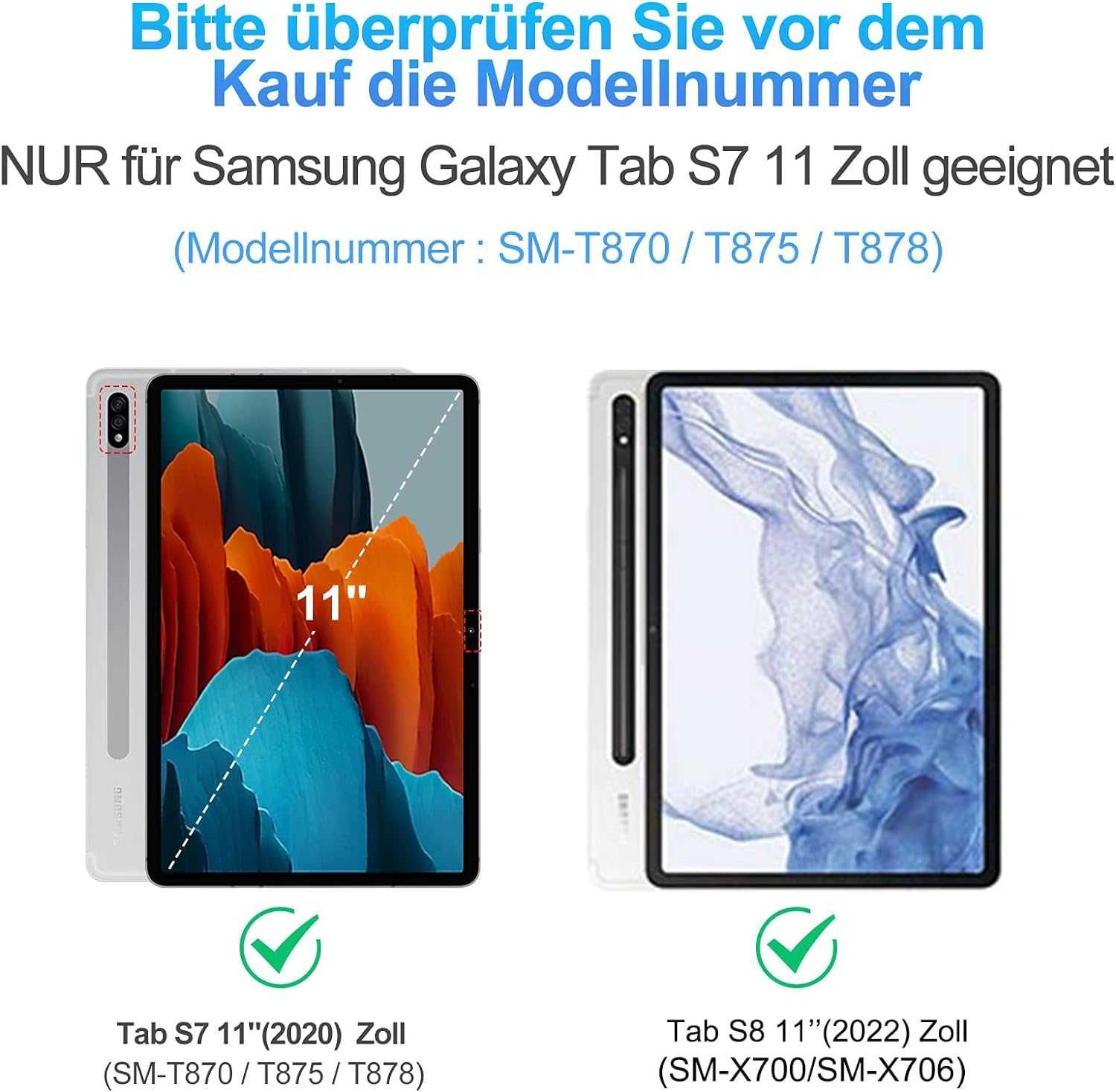 Dingrich Samsung Galaxy Tab S7 Tab S8 11'' etui klawiatura bluetooth