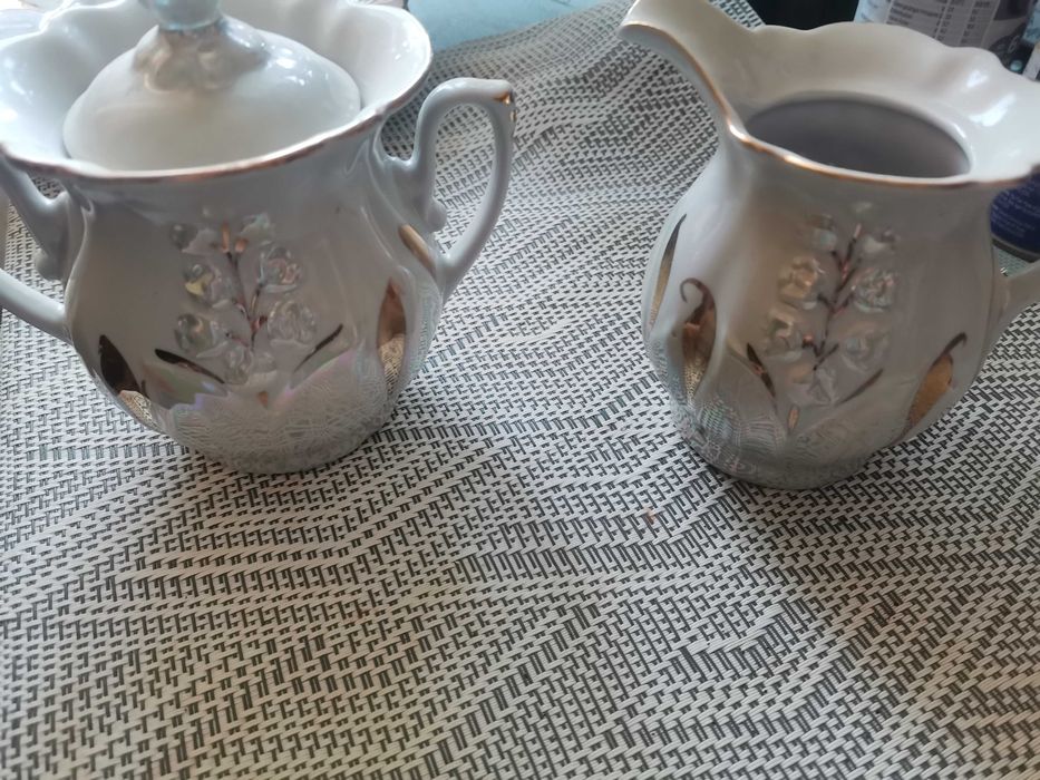 Кофейный набор ландыш, фарфор, ссср