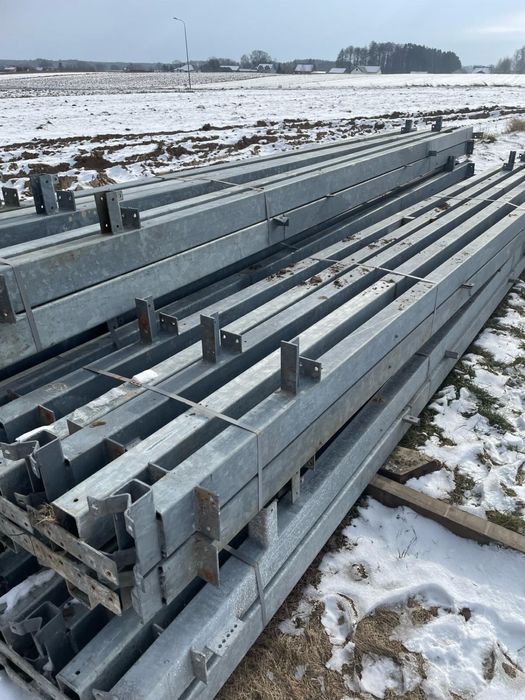 Słupy ocynk 90x90x3mm 4m długosci  profil  wiaty garaż bramy hale