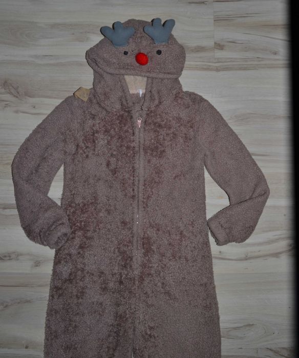 80^ renifer jelonek strój przebranie piżama 6/7 Lat_ 116/122