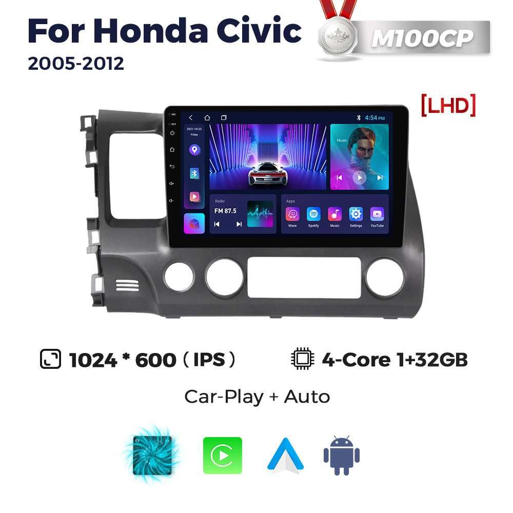 Штатна магнітола Honda Civic android GPS навігація Хонда Цивик