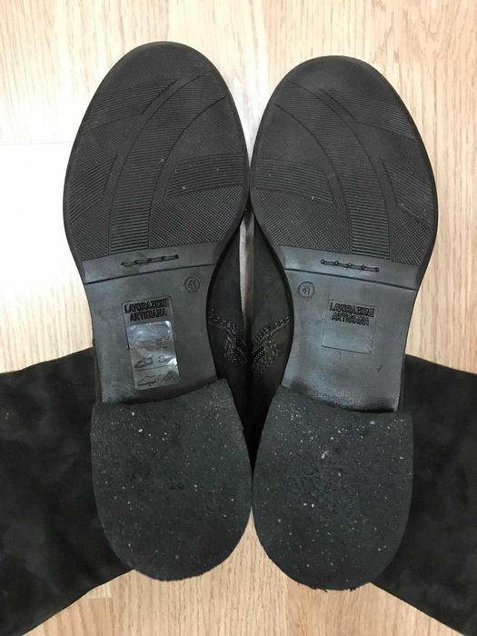 Ботфорты Lavorazione сапоги натур. замша кожа р.41/42 ст. 27-26,5см