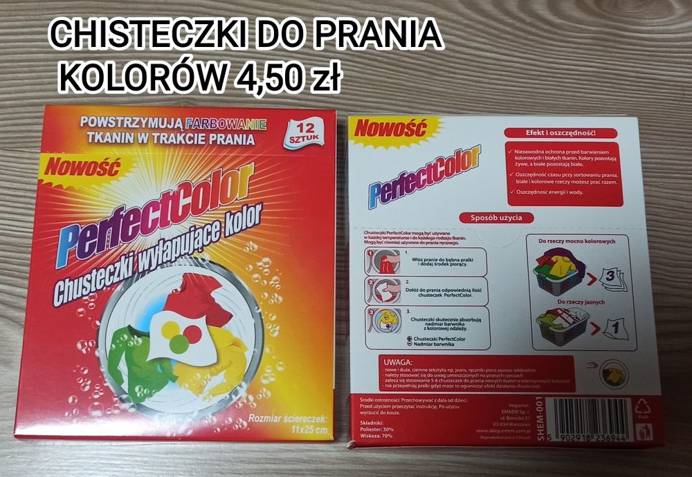 Chusteczki do prania.