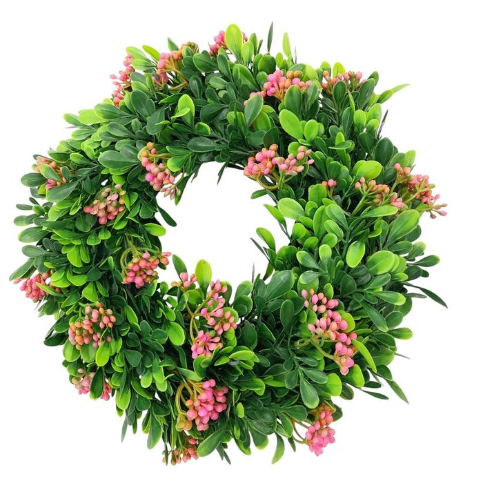 Jesienny wianek na drzwi wieniec na grób znicz stroik na cmentarz 30cm