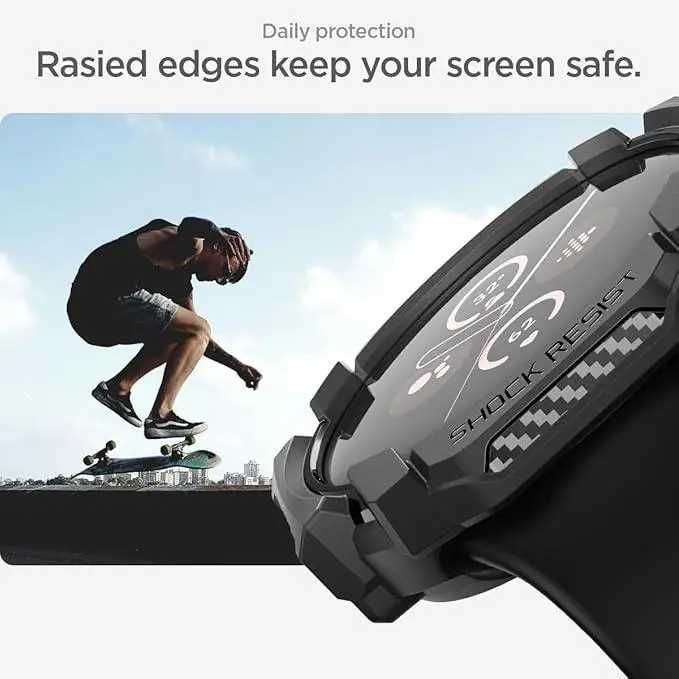 Чехол Spigen Rugged Armor для Pixel Watch 3 45mm Matte Black