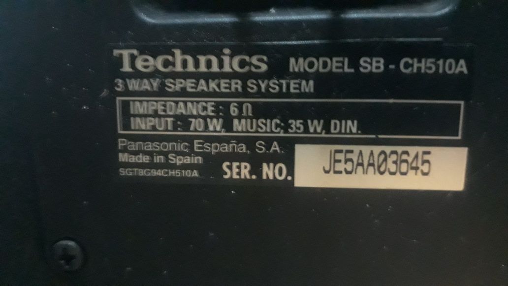 Wieża Segmentowa Technics SE-CH510 Kolumny + Pilot10 1