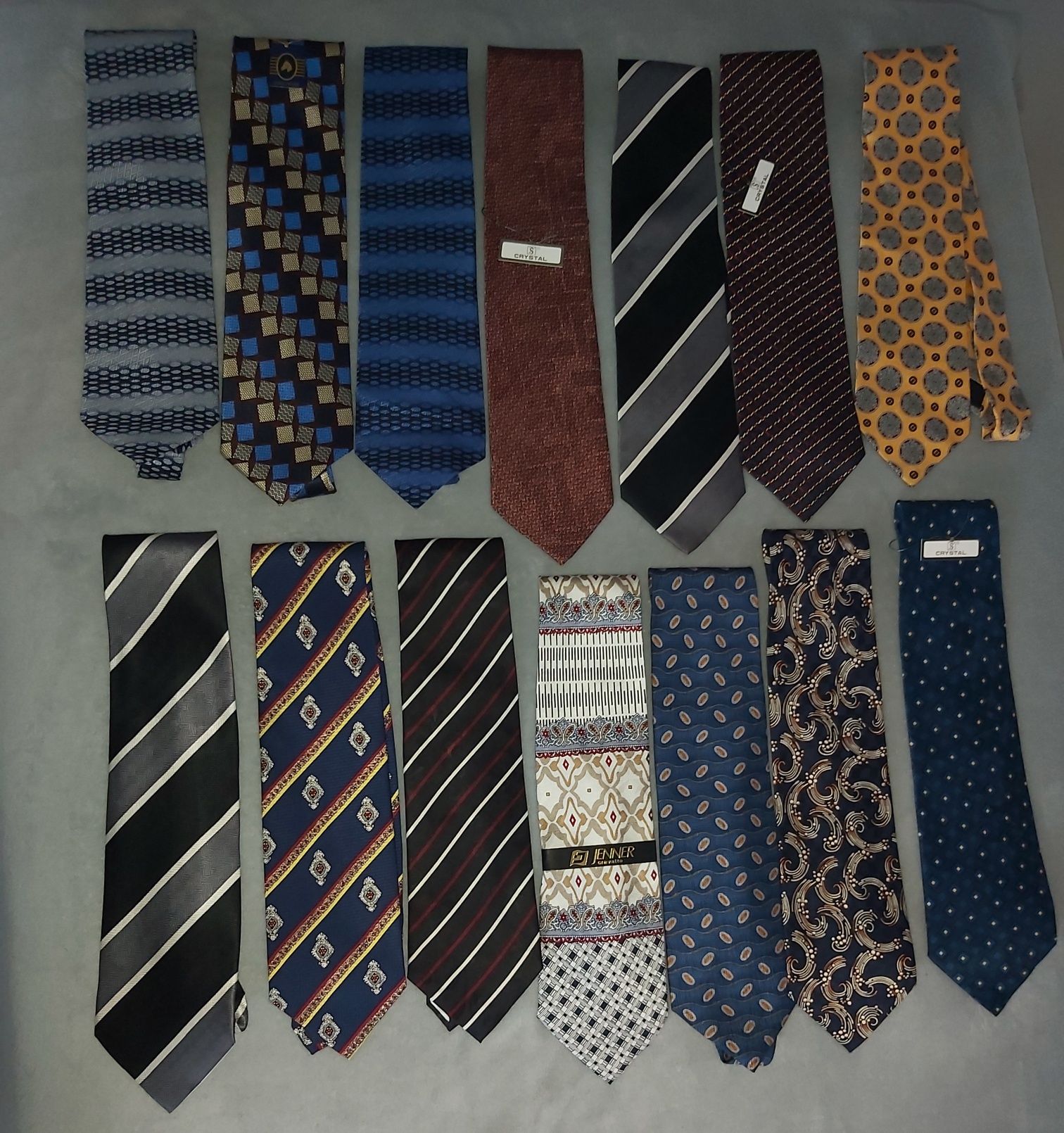 Krawat krawaty 14 sztuk zestaw paczka jedwabne 100% silk! PIĘKNE NOWE