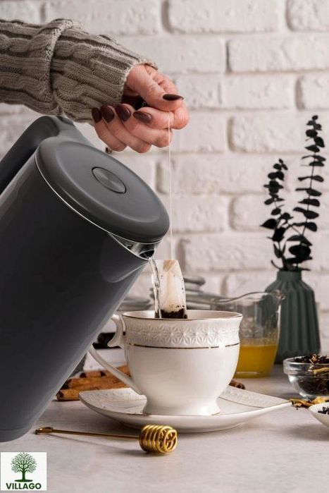 NOWY CZAJNIK Villago Elektryczny 1.8l 1500W bezprzewodowy czarny