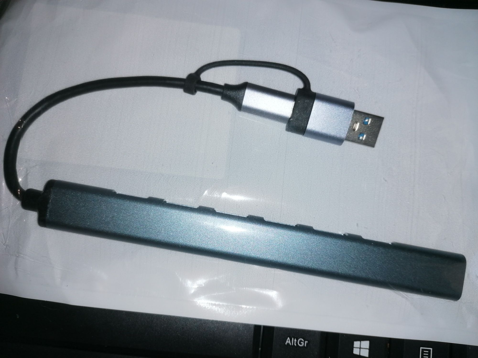 Hub 7 Portas USB tipo C e USB