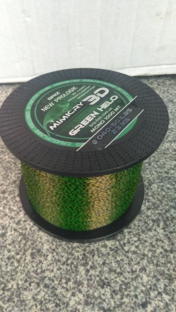 3D жилка MIMICRY Green Helo Monofilament 1000 м 0.25, 0.30, 0.35, 0.40